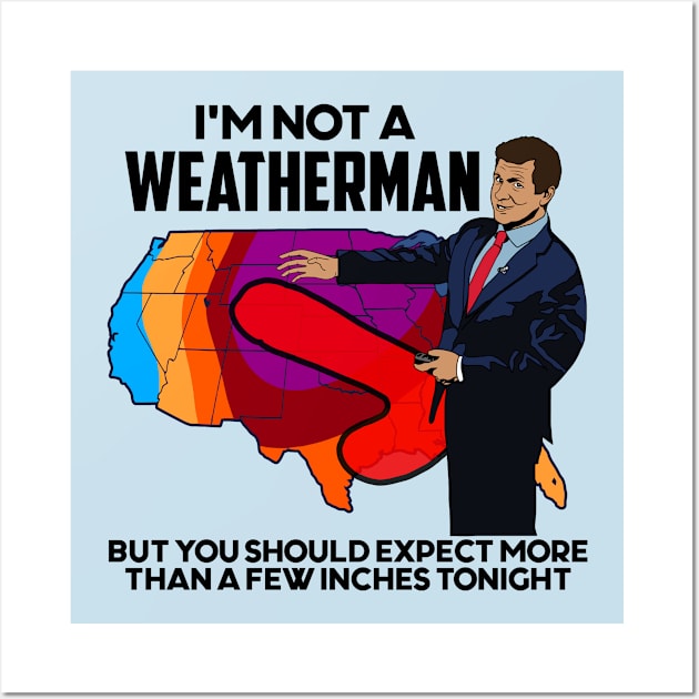 I'm Not a Weatherman, But You Can Expect a Few Inches Wall Art by darklordpug